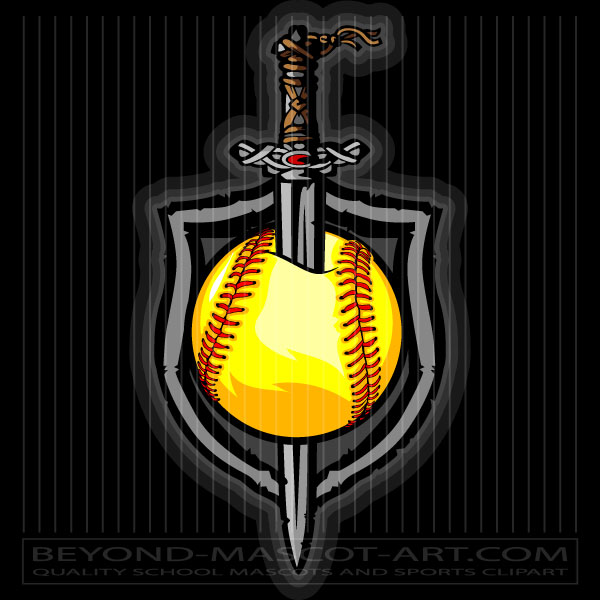 Viking Sword Softball Design