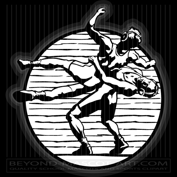 Vintage Wrestling Clip Art