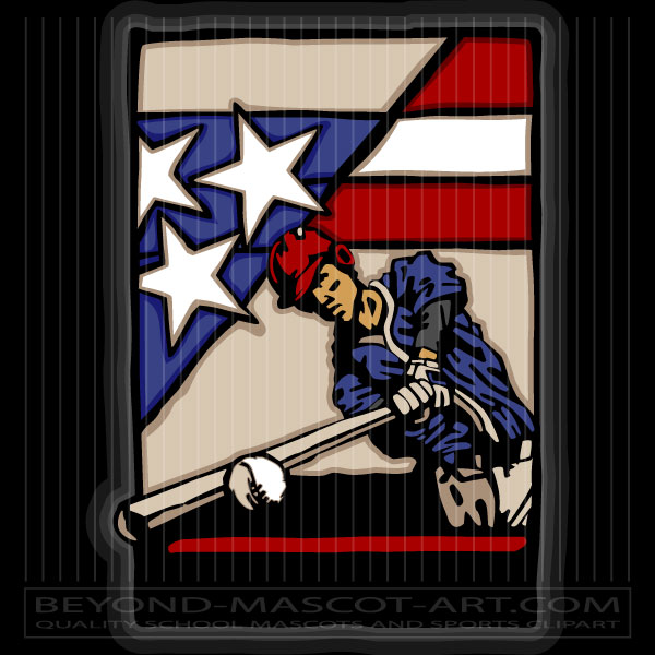 Baseball American Flag