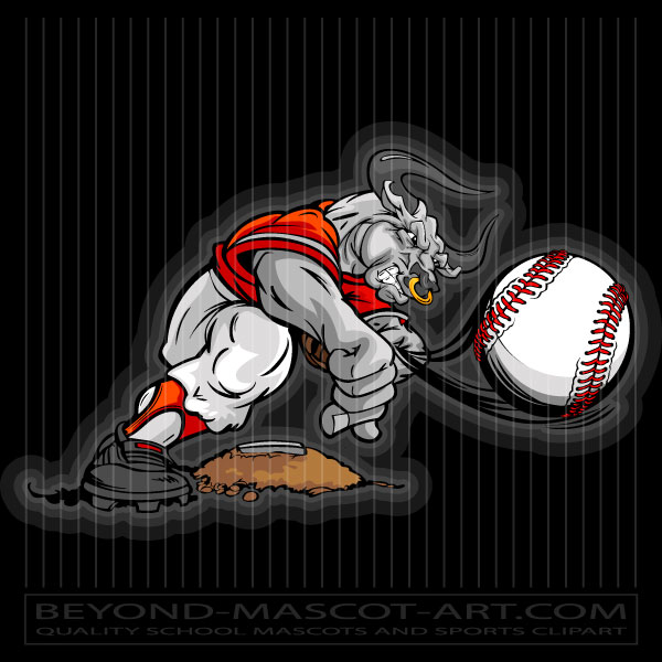 Bull Baseball Player