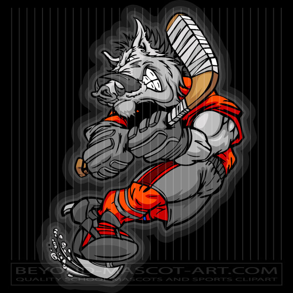 Cartoon Hockey Boar