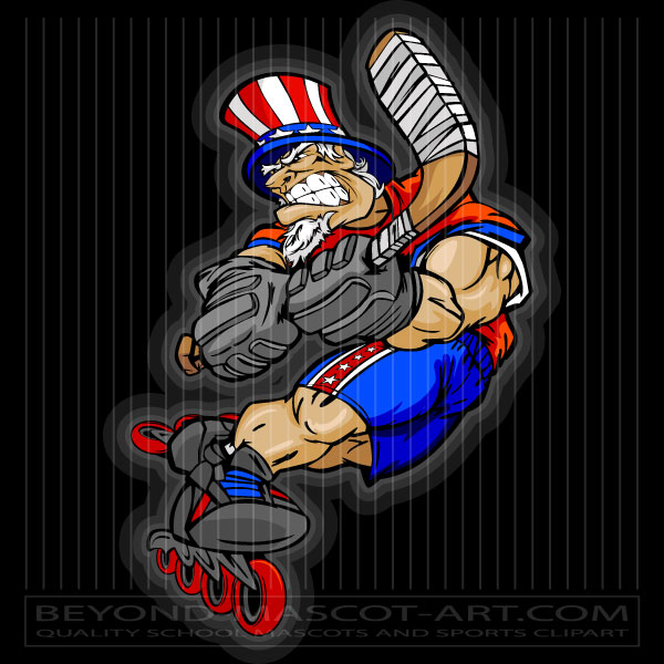 July 4th Roller Hockey Art