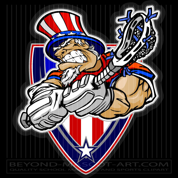 Uncle Sam Lacrosse Cartoon