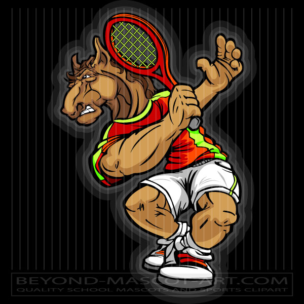 Mustang Tennis Clip Art