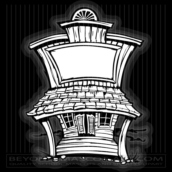 Old West Building Cartoon