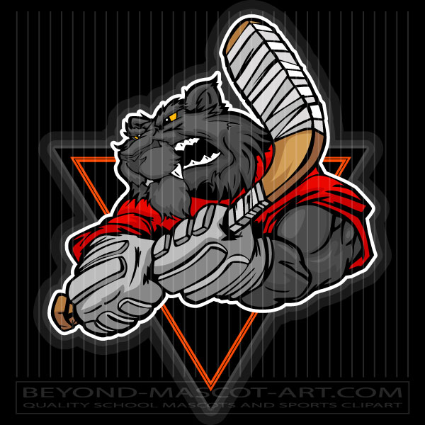Panther Hockey Cartoon