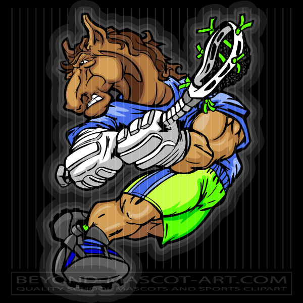 Stallion Lacrosse Clip Art