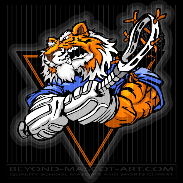 Tiger Lacrosse Cartoon