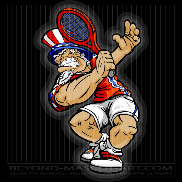 Uncle Sam Tennis Art