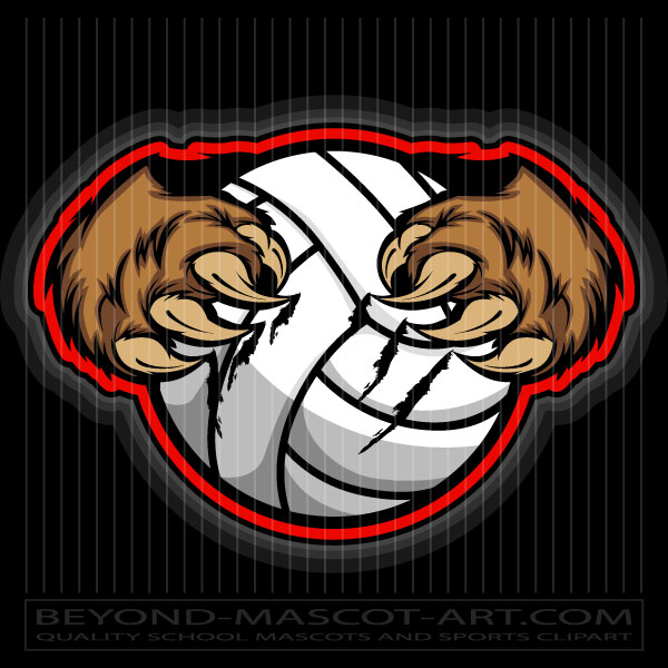 Volleyball Bear Clip Art
