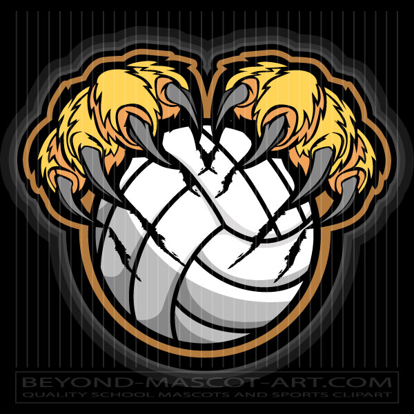 Volleyball Lion Clip Art