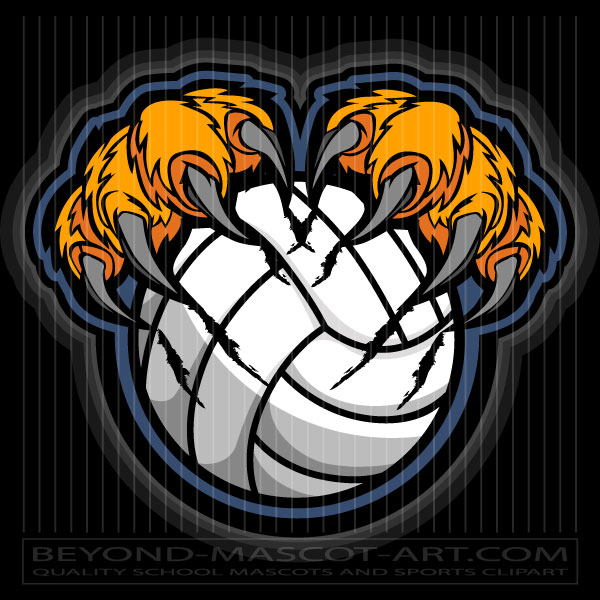 Volleyball Tiger Clip Art
