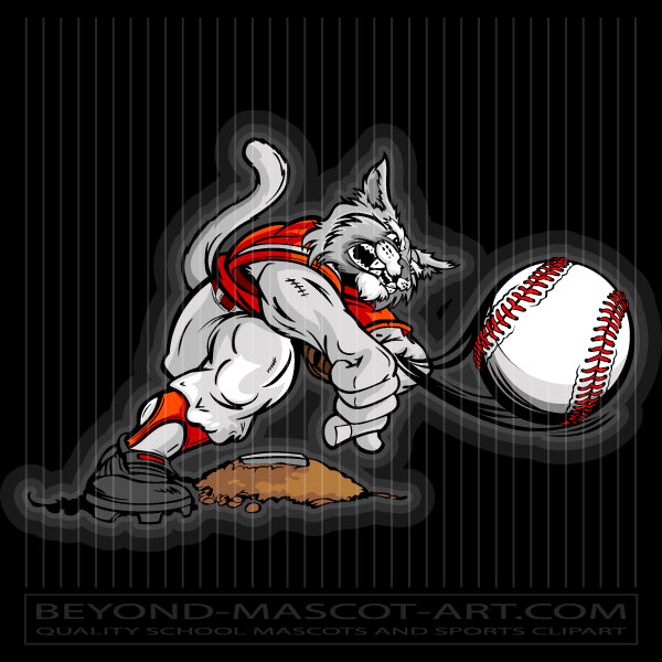 Wildcat Baseball Cartoon
