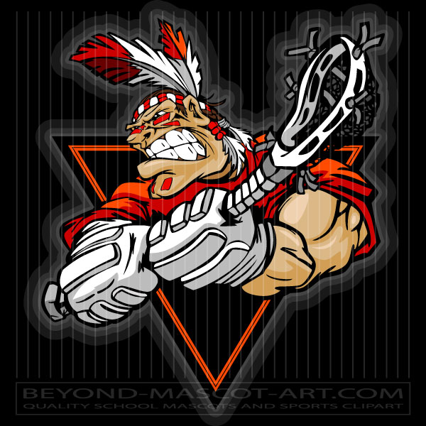 Brave Lacrosse Cartoon