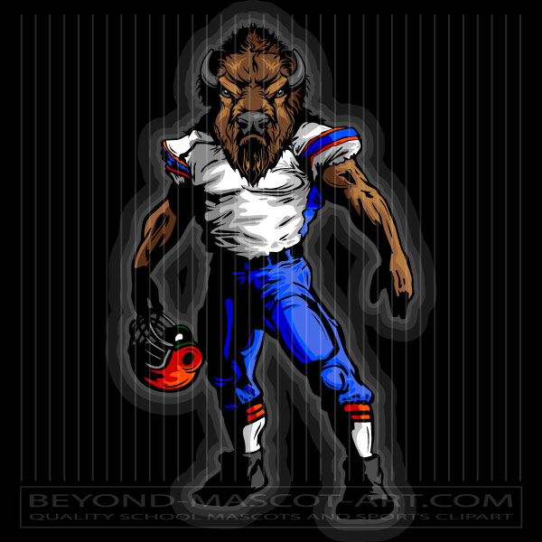 Buffalo Football Player Clipart
