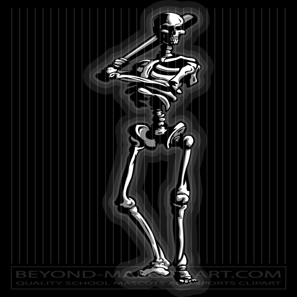 Skeleton Baseball Batter