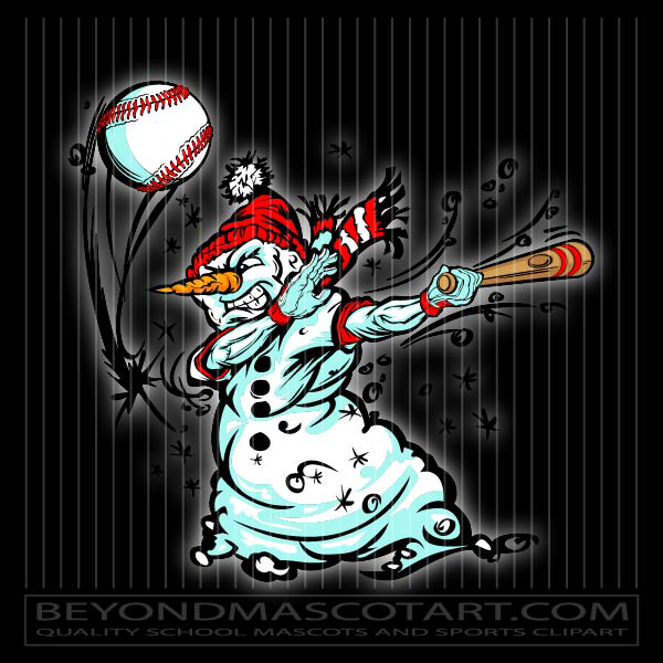 Baseball Snowman
