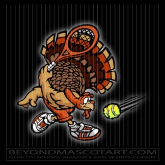 Turkey Hitting Tennis Ball Cartoon