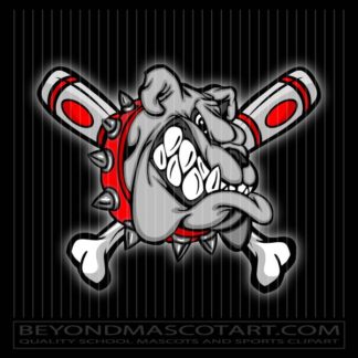 Baseball Bulldog Cartoon