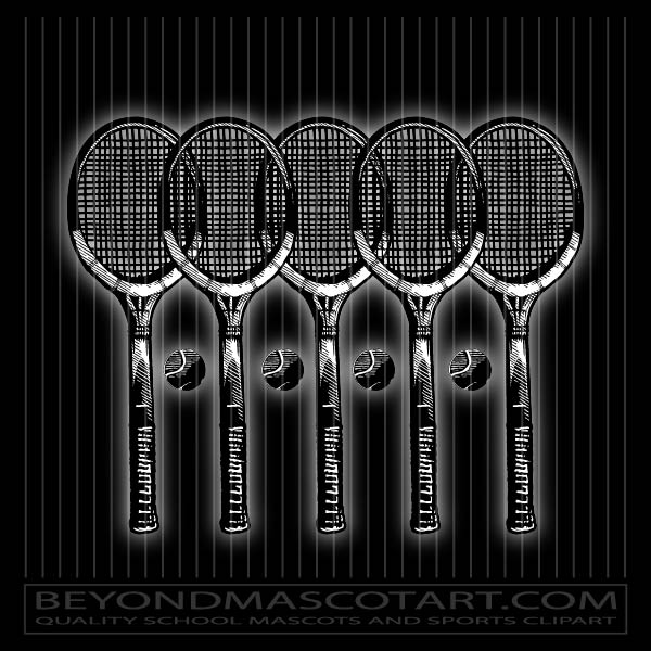 Vintage Tennis Racquets Vector Tennis Image EPS JPG AI PNG