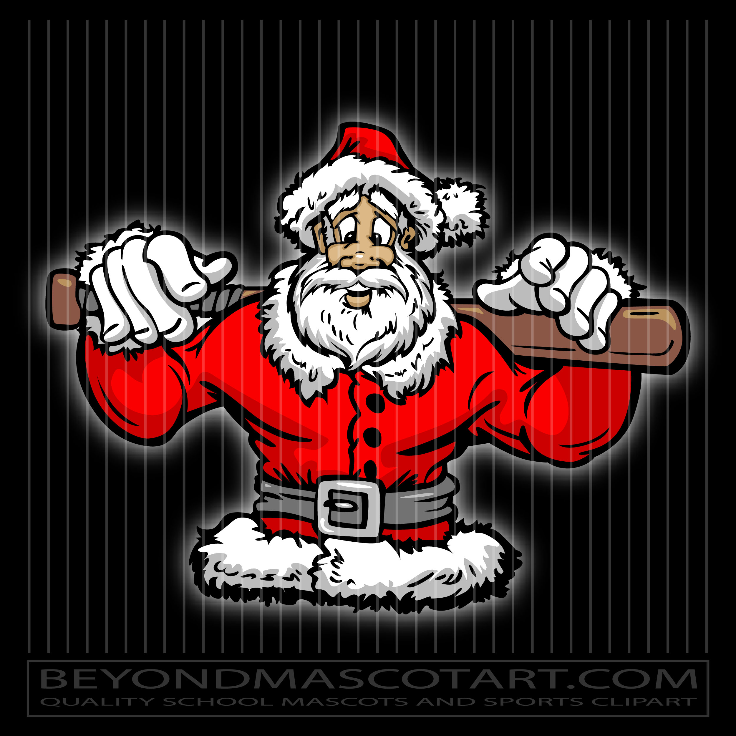 Christmas Baseball Cartoon