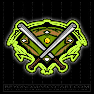 Fast Pitch Softball Clipart