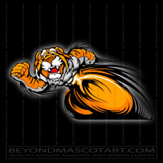 Running Tiger Cartoon