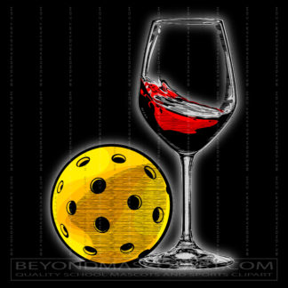 Wine Pickleball Clip Art