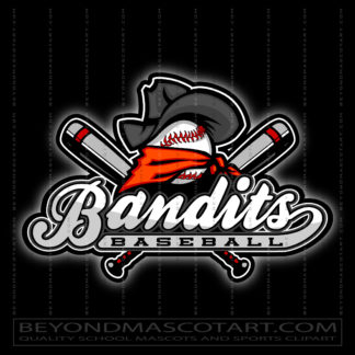 Bandits Baseball Pin Clipart