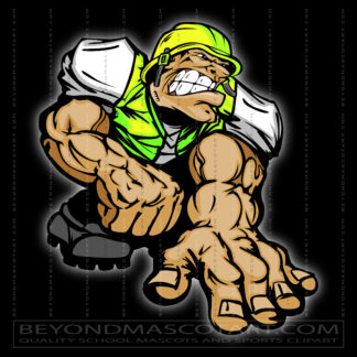 Construction Worker Football Design