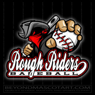 Cartoon Baseball Rough Riders