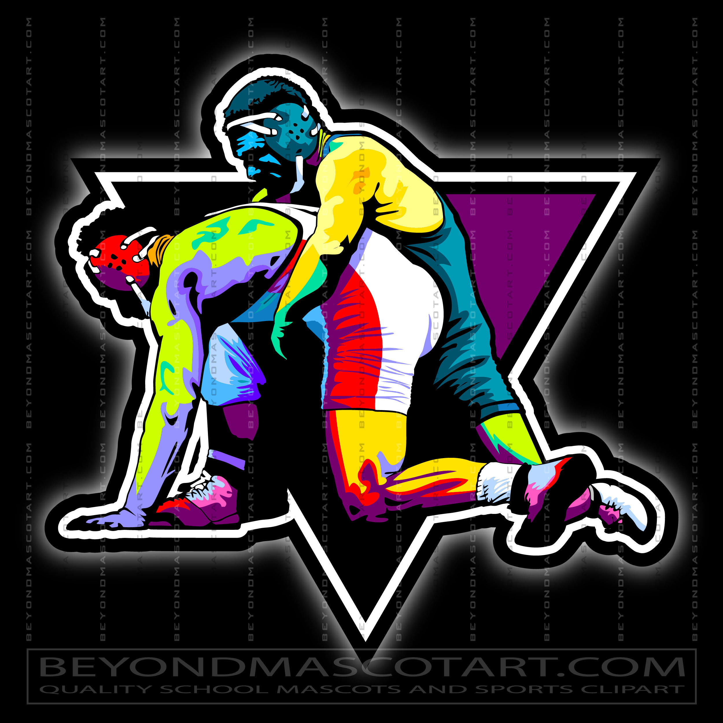 Wrestling Silhouette